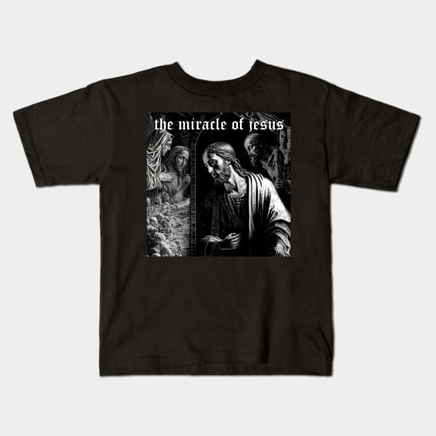 the miracle of jesus Kids T-Shirt by mbonproject